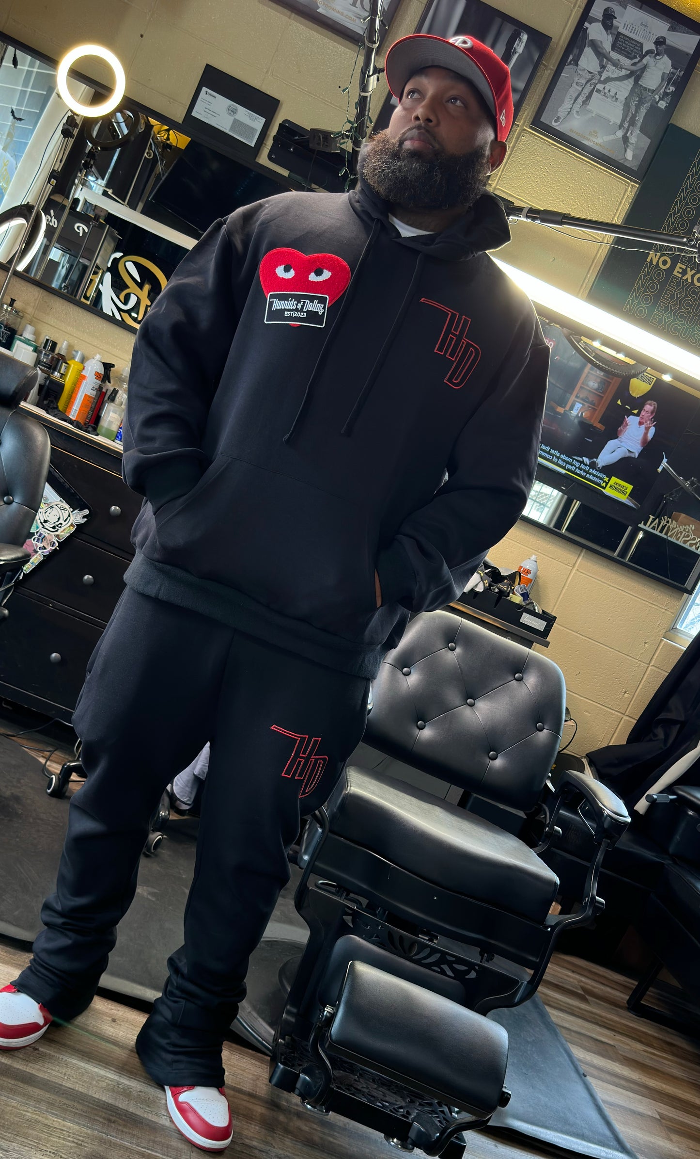 Black & Red Sweatsuit