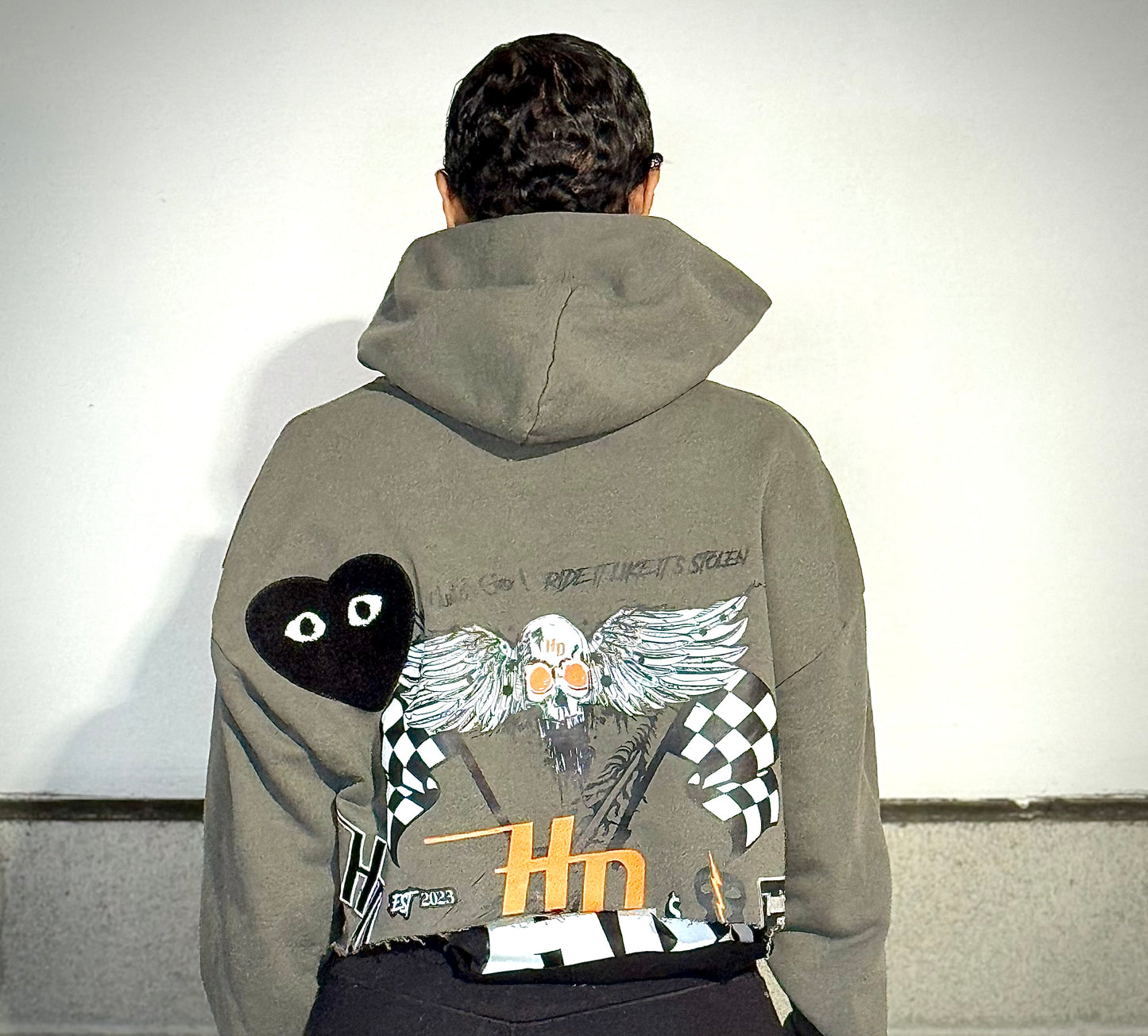 Woman’s cropped HD Gray Heavy Hoodie BLACK FRIDAY SALE !