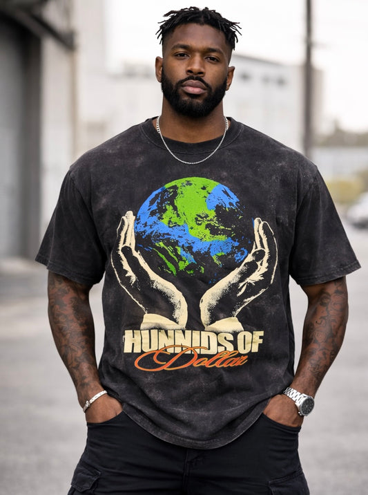 “The World Is Yours” Acid Wash Graphic Tee