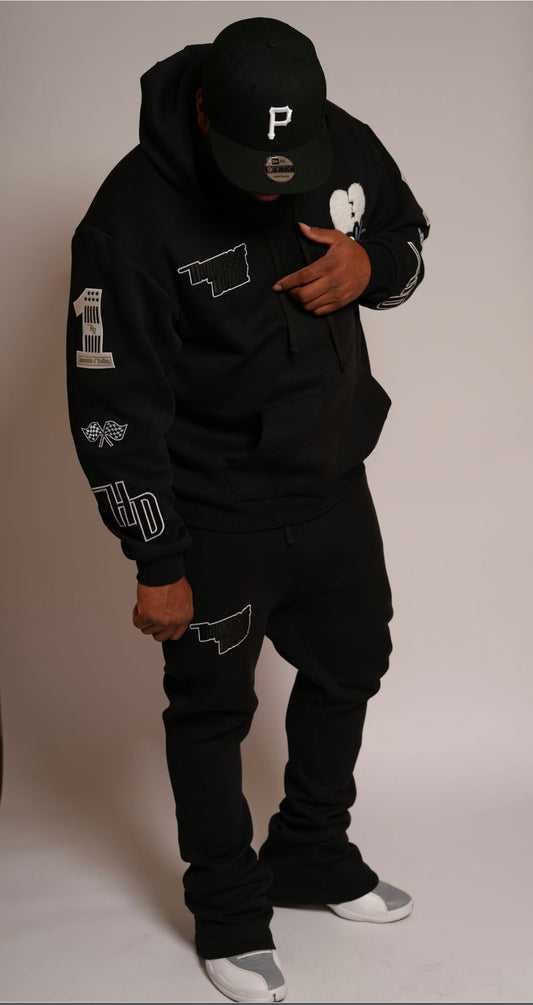 Broken hearted 2 piece set black !