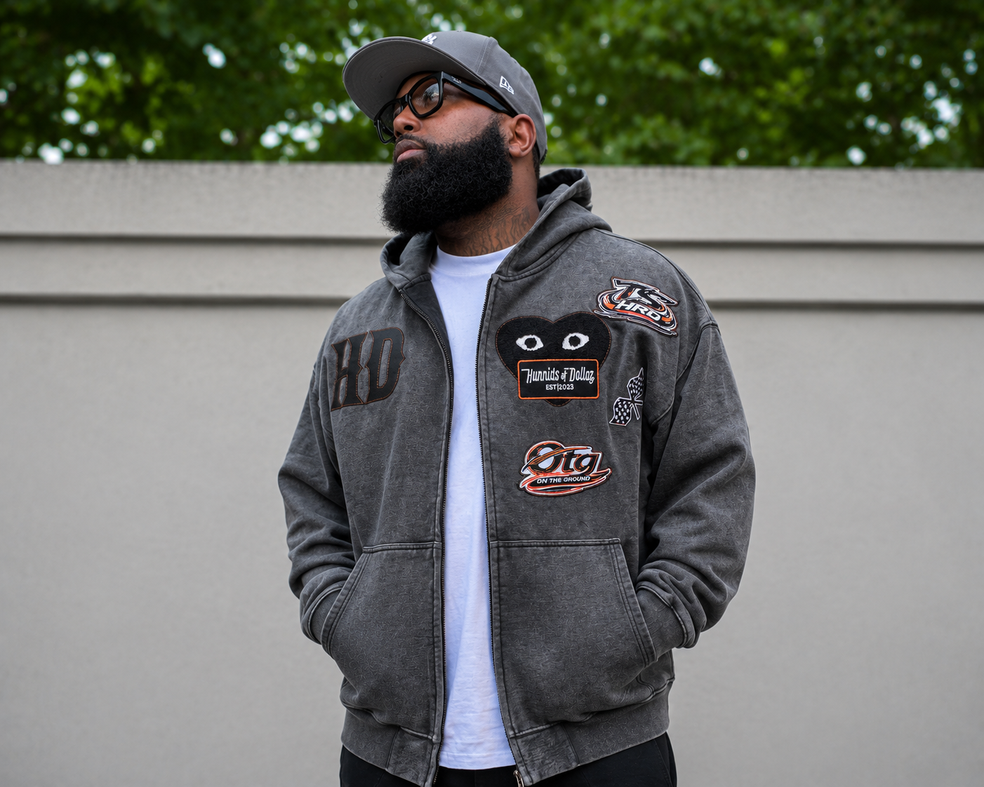 $125 Vintage light  Gray Hoodie