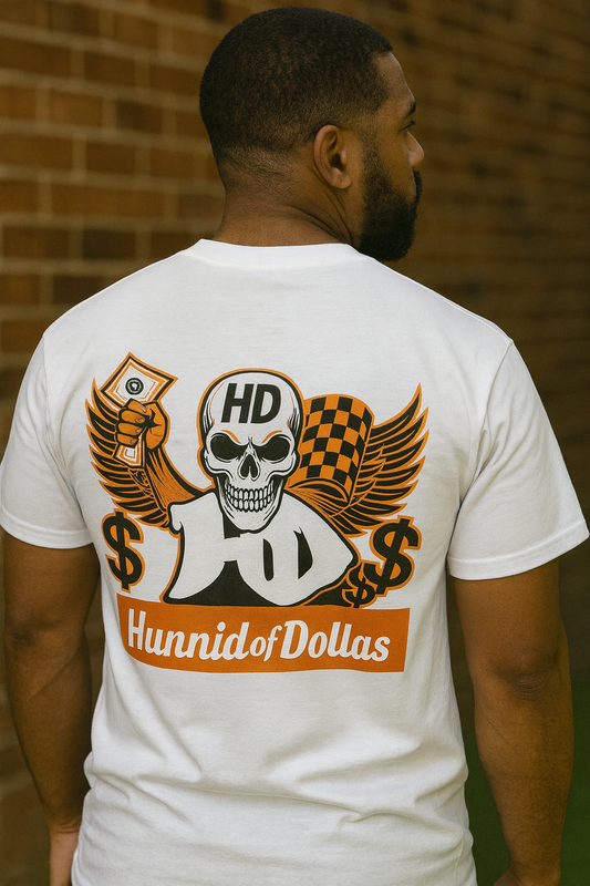 Orange Skull head, graphic T