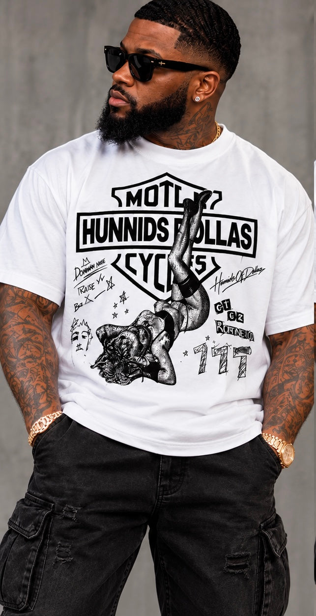 HD “MOTL” White Graphic Tee