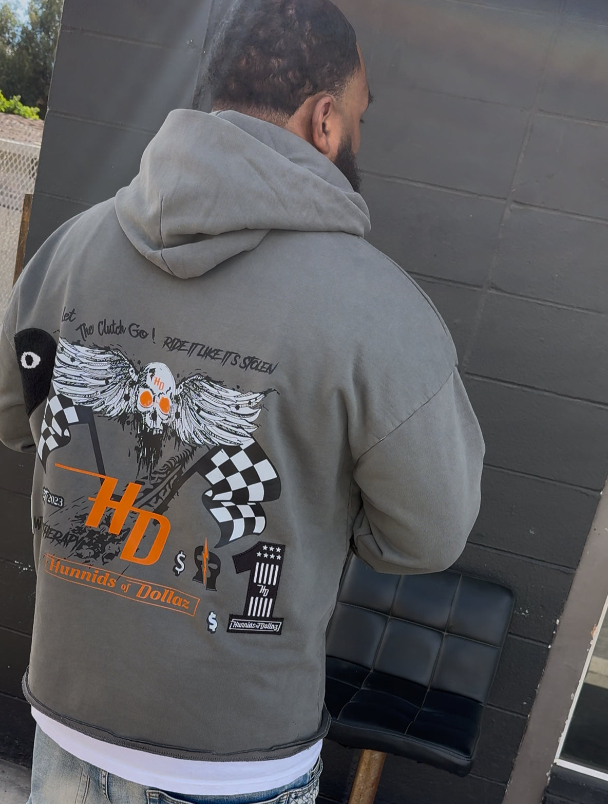 HD Gray Heavy Hoddie