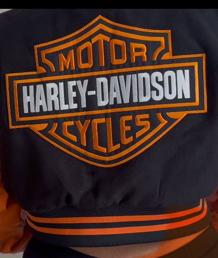 Black & Orange letterman jacket 🔥