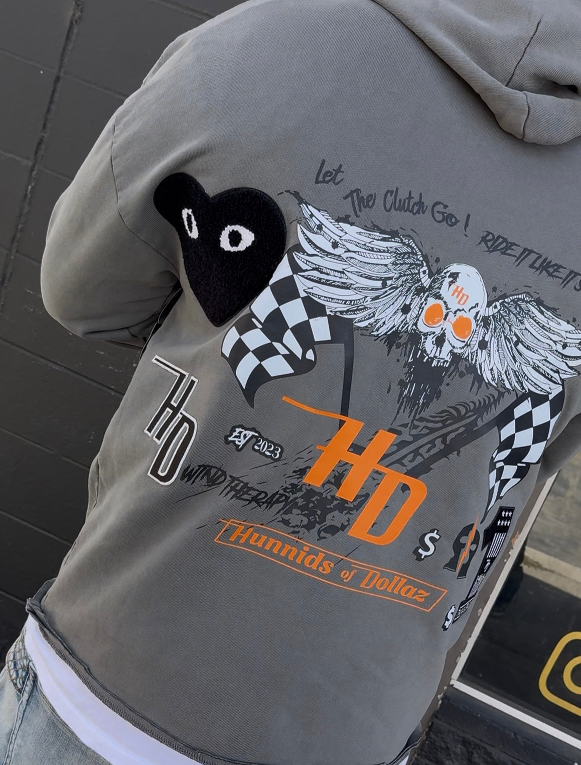 HD Gray Heavy Hoddie