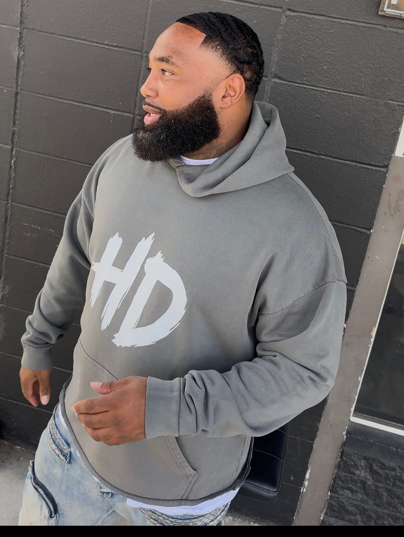 HD Gray Heavy Hoddie