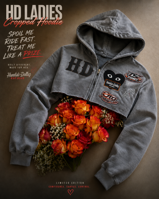 Gray Women’s Cropped Hoddie