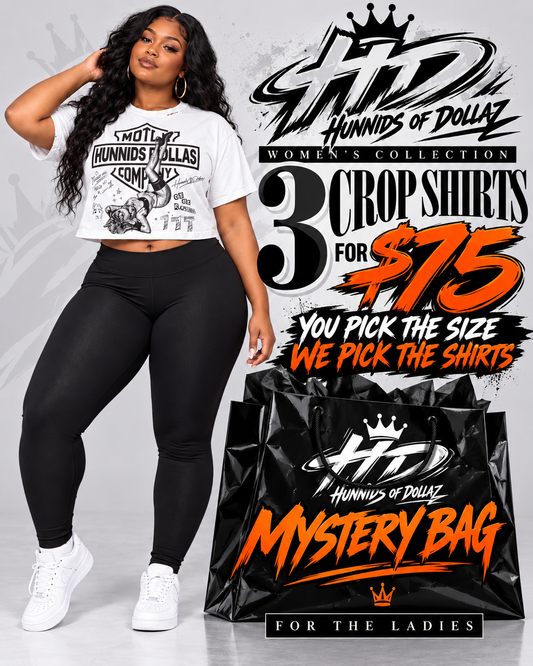 HD Women’s Mystery Bag — 3 Crop Shirts for $75